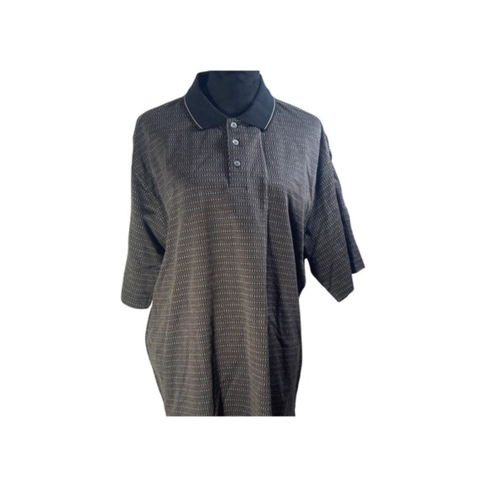 MONDO DI MARCO abstract Geometric Print‎ Polo Shirt XL Mercerized Cotton men